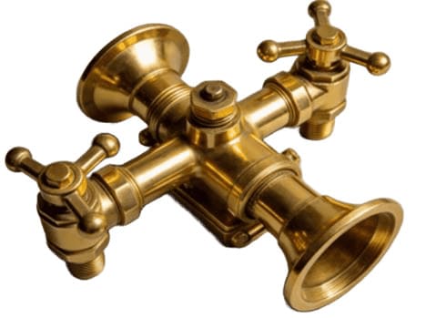 CNC machined Valve copper parts.