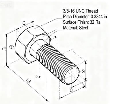 3/8-16 UNC Threads