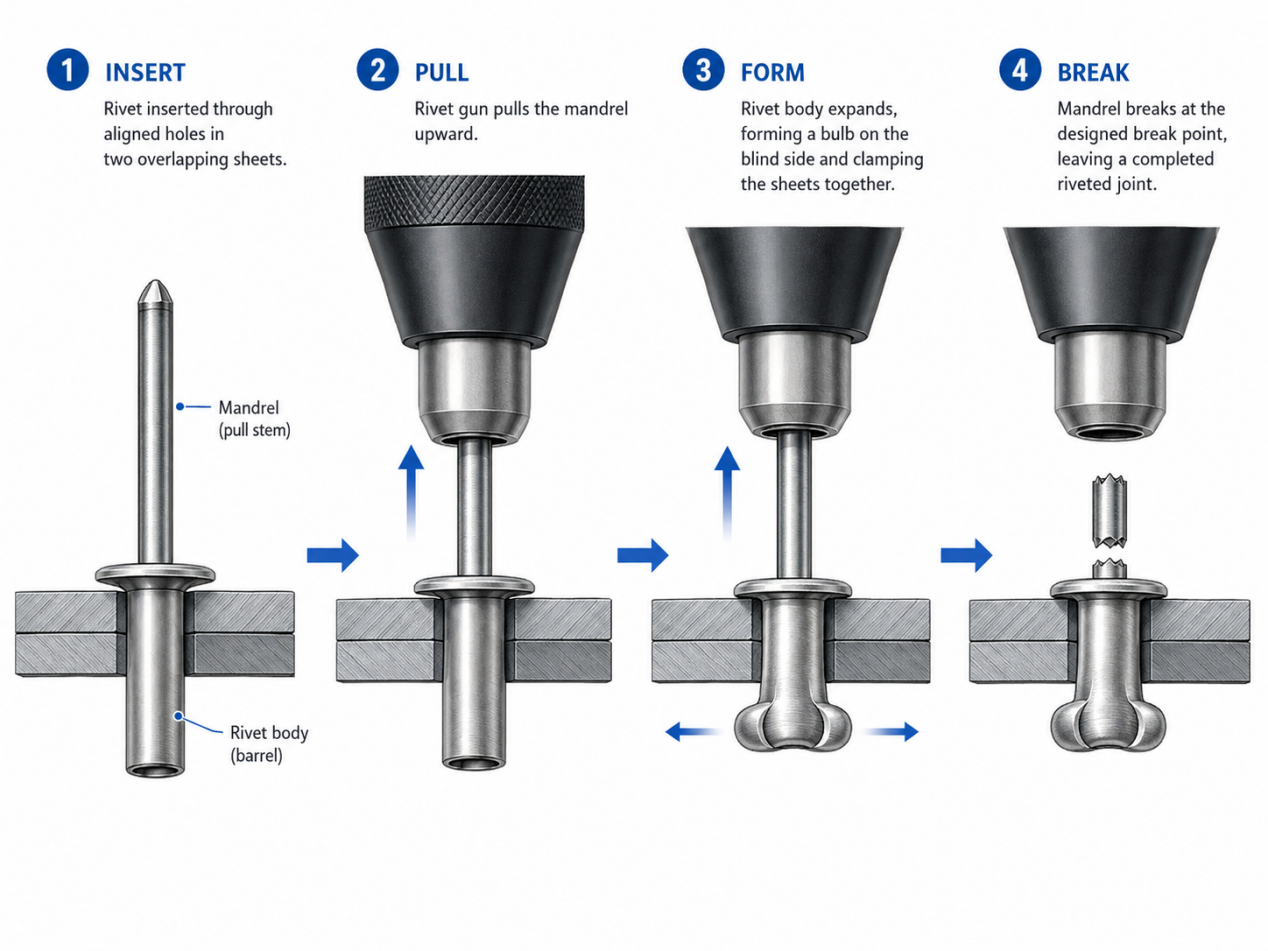 The usage method of metal rivets.png