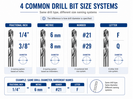 Drill Size Chart: Fractional, Metric, Number, Letter & Tap Sizes