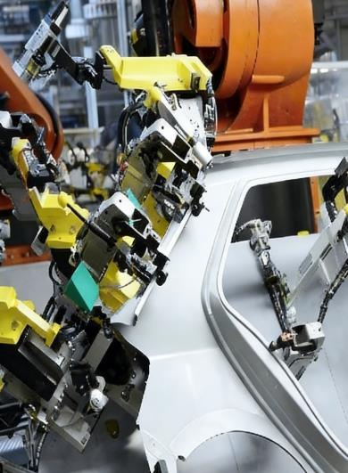 Industrial machinery parts assembly